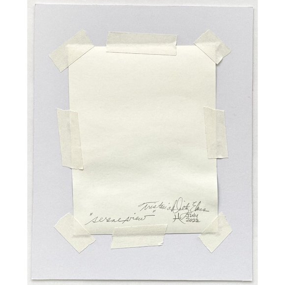 Serene View - Original Wall Art Watercolor Painting Matted Frame Ready 8”x10” - Picture 5 of 5